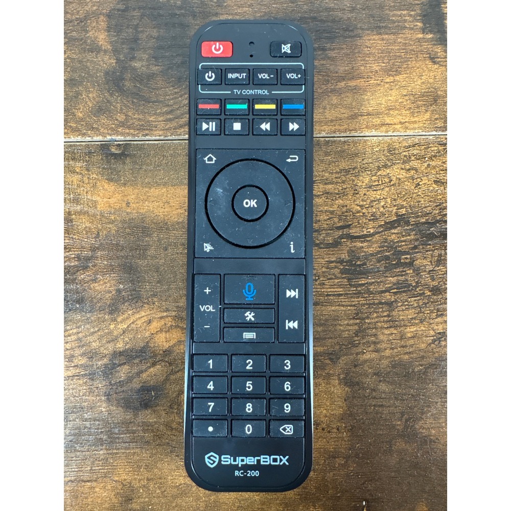 SuperBOX RC-200 Replacement Remote Control Black Voice Search TV Control S3 Pro